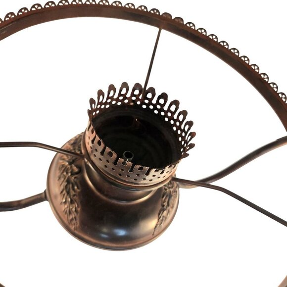 Hanging Lamp Frame With Ornate Detailing & Chain Fixture DIY Lighting Parts Or B - Picture 13 of 14